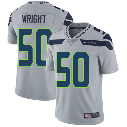 Seattle Seahawks Limited Grey Men K.J. Wright Alternate Jersey NFL Football #50 Vapor Untouchable->youth nfl jersey->Youth Jersey